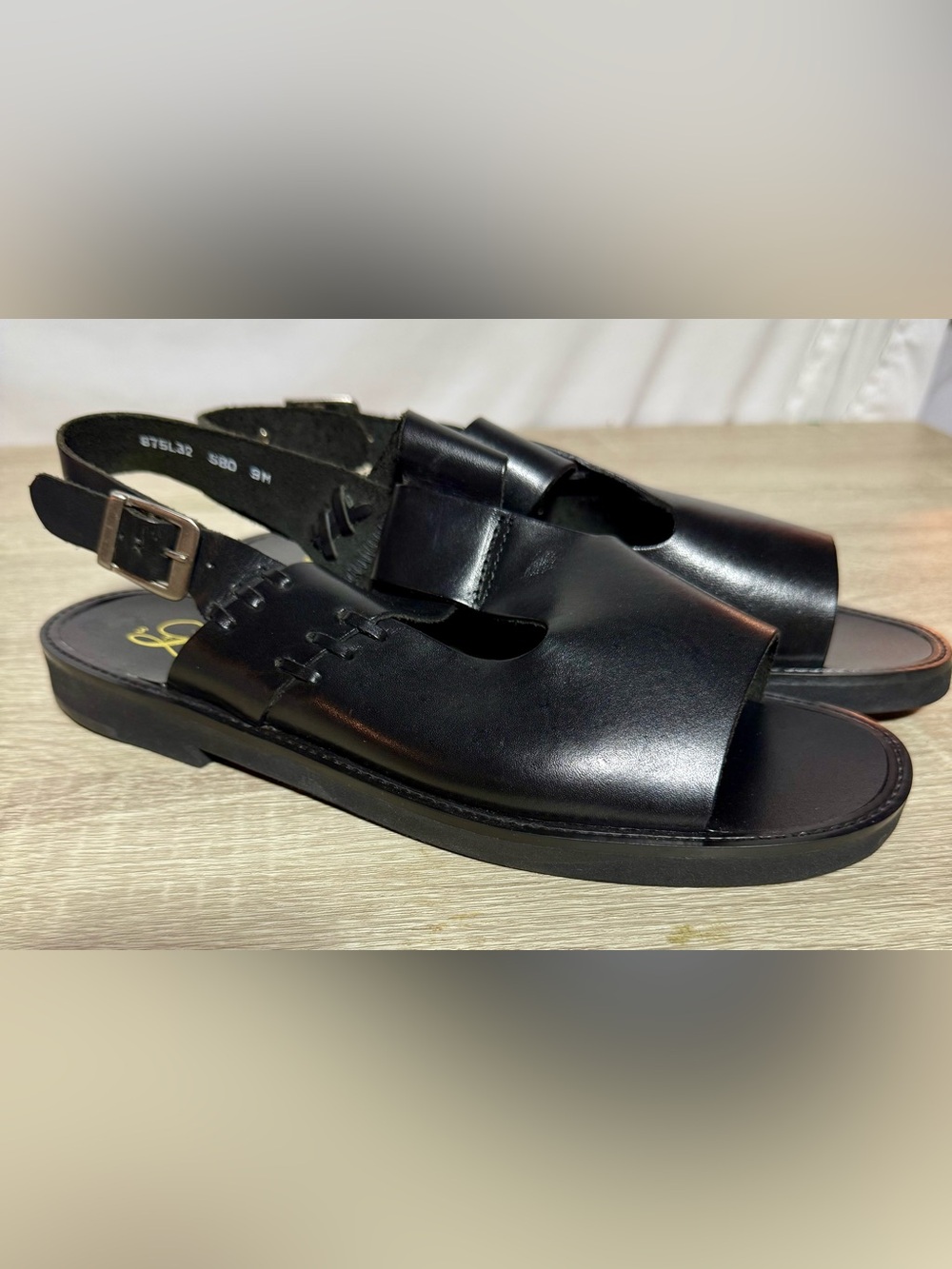 Vtg L S Studio LifeStride Women’s black leather slingback sandals, Sz 9, NWOB